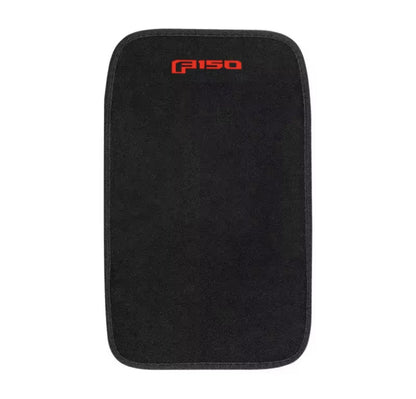 Black Suede Armrest Cover Storage Box Cushion Pad For Ford Ranger F150 Red