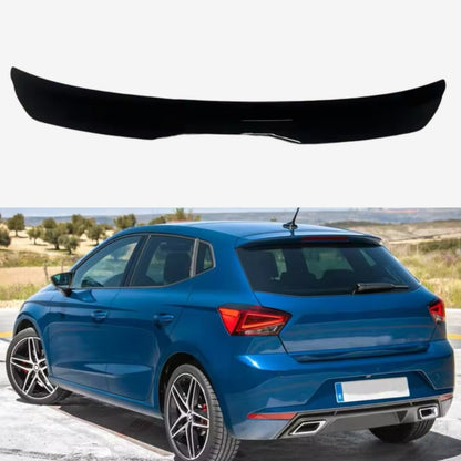 Seat Ibiza MK5 6F 2017-2021 Gloss Black Spoiler Extension Rear Wing Lip Roof