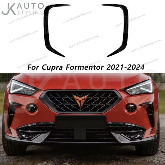 Gloss Black Front Bumper Canards For Cupra Formentor 2020-2024