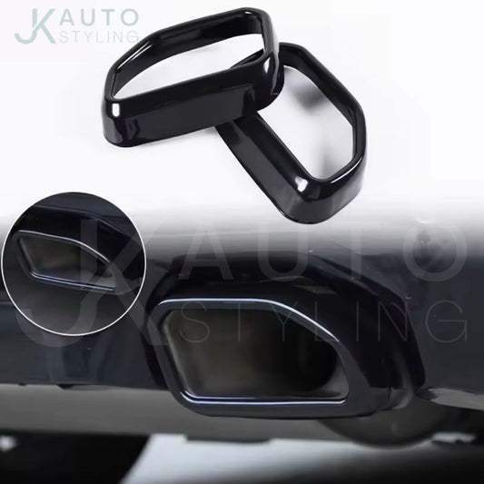 Gloss Black Stainless Steel Exhaust Tip Covers For BMW X3 G01 X4 G02 2022-2025