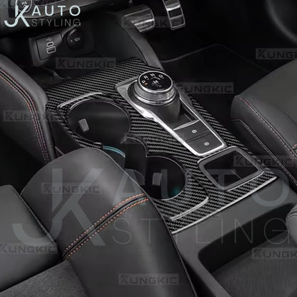 Carbon Fibre Centre Console Gear Panel Trim For Ford Focus MK4 2019-2025 RHD