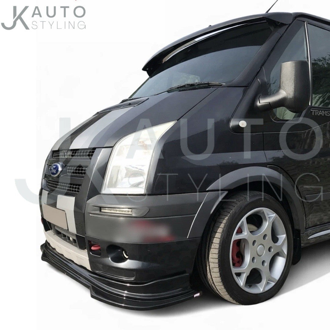 GLOSS BLACK FRONT SPLITTER LIP FOR FORD TRANSIT 2002-2013 BUMPER LIP
