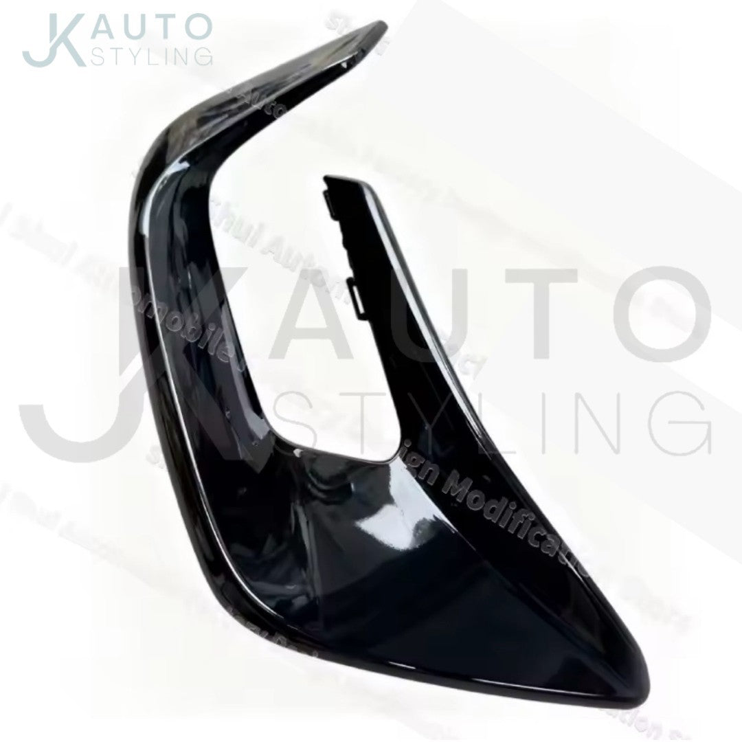 Gloss Black Front Fog Light Surround Trim Inserts Frames For Ford Puma 2019-2024