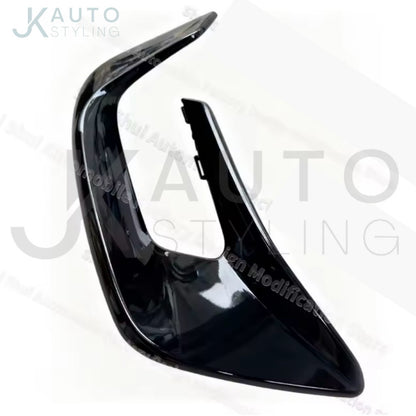 Gloss Black Front Fog Light Surround Trim Inserts Frames For Ford Puma 2019-2024