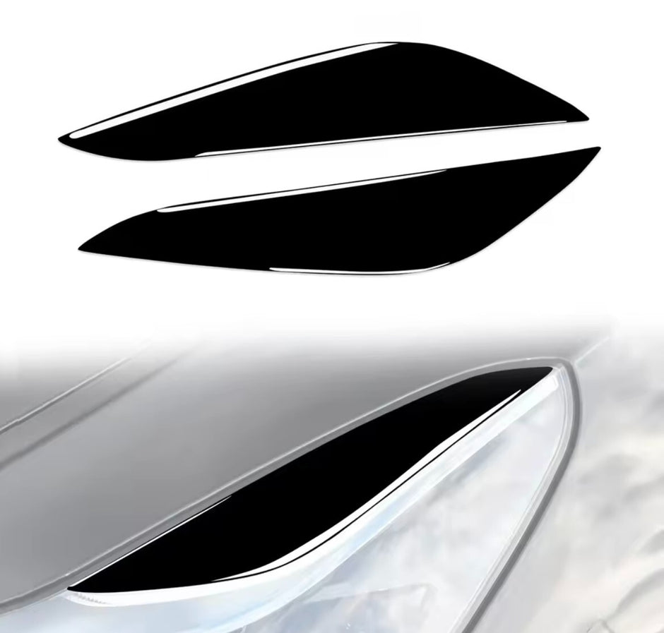 Car Headlight Eyelids & Eyebrows | Gloss Black & Carbon Fibre Finishes ...