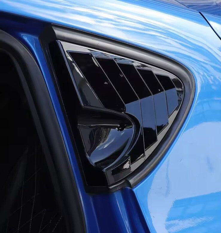 Seat Leon MK2 2008-2012 Gloss Black Rear Side Window Louver Vents Covers 2pcs