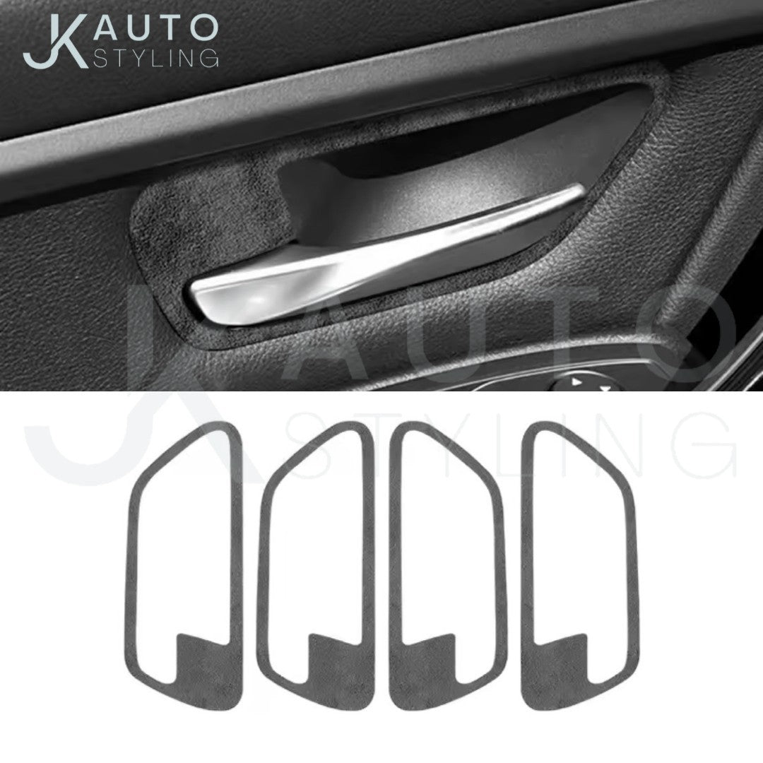BMW 3 4 Series F30 F32 F33 F36 2014-19 Alcantara Interior Door Handle Trim 4pcs