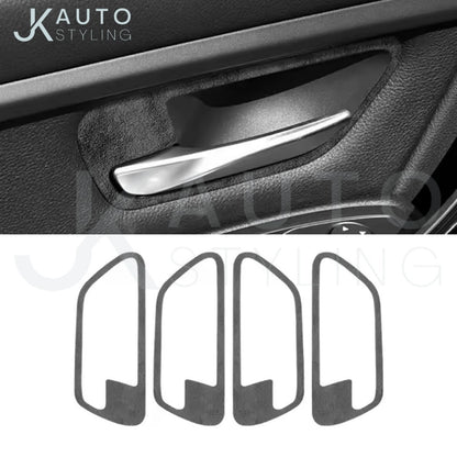 BMW 3 4 Series F30 F32 F33 F36 2014-19 Alcantara Interior Door Handle Trim 4pcs