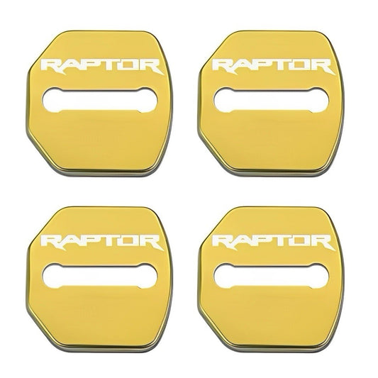 Ford Ranger Raptor Gold Stainless Steel Door Lock Covers Catch Accessories 4pcs