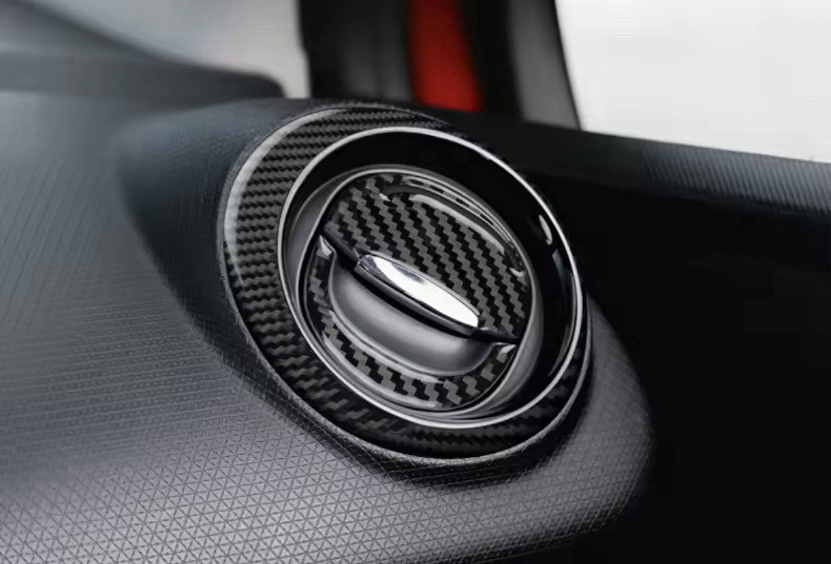 Renault Clio 2013-2018 Carbon Fibre Dashboard Air Vent Outlet Surround Trims