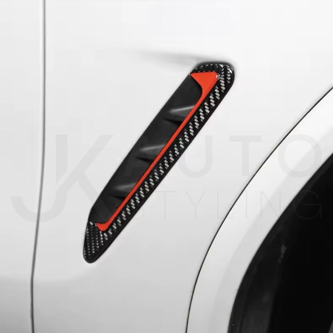BMW X4 G02 X3 G01 2017-2024 Carbon Fibre Side Fender Vent Trim Surround Red