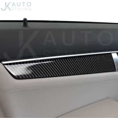 Mercedes C Class W204 2007-2013 Carbon Fibre Door Card Trim Panel Cover Overlay