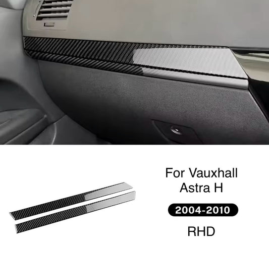 Vauxhall Astra H MK5 2004-2010 Carbon Fibre Passenger Side Dash Trim Overlay RHD