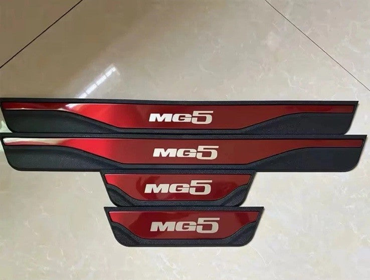 4Pcs MG5 Stainless Steel Door Sill Protective Scuff Plates