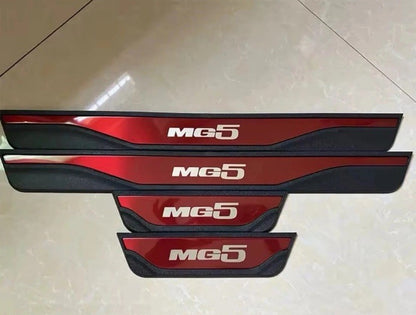 4Pcs MG5 Stainless Steel Door Sill Protective Scuff Plates