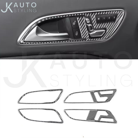 Mercedes A Class W176 CLA C117 GLA X156 Carbon Fibre Interior Door Handle Trims