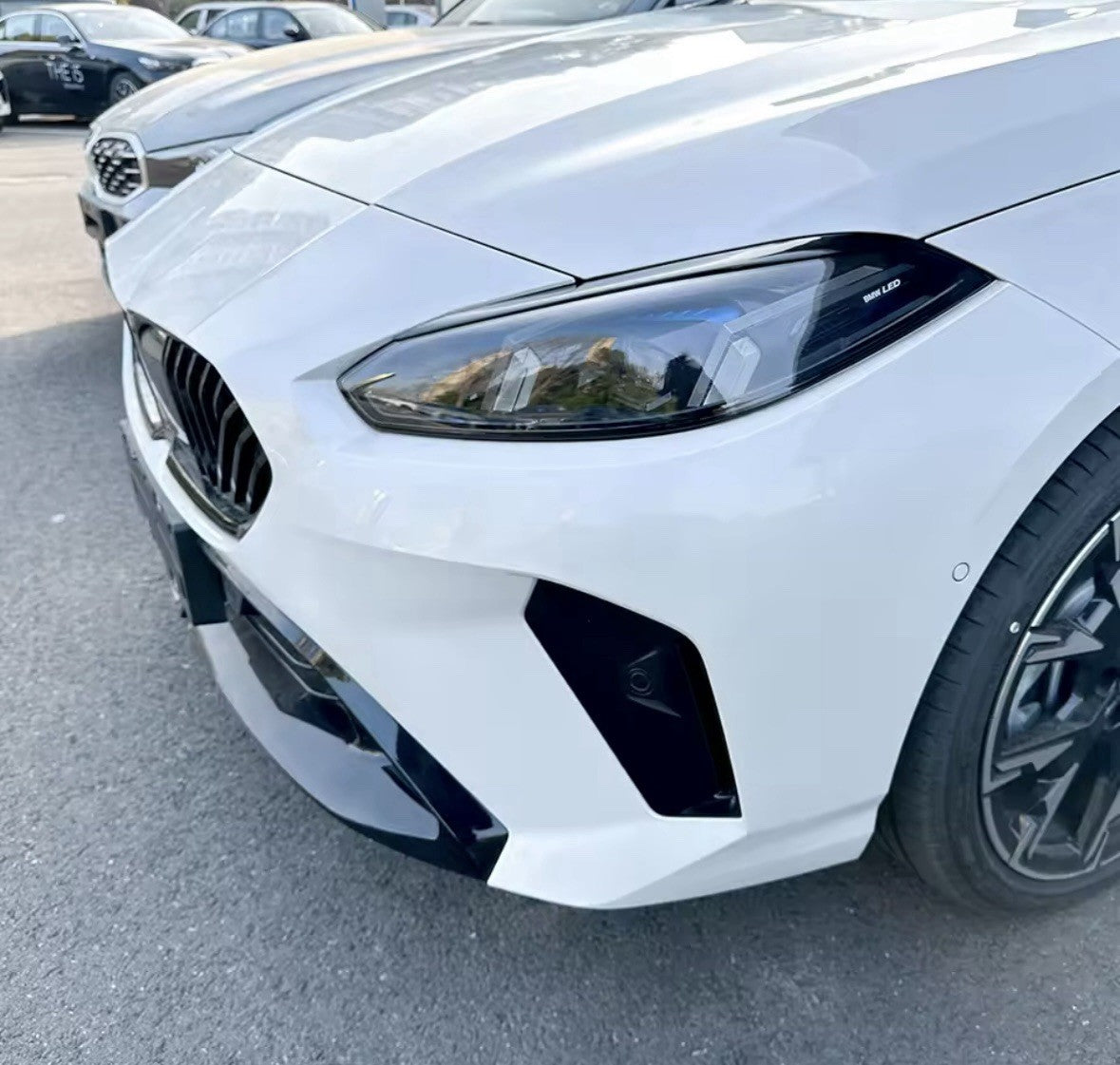 BMW 1 Series F70 2 Series F74 2024+ Gloss Black Headlight Eyelids Eyebrows 2pcs