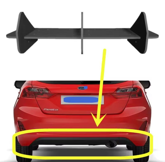 Ford Fiesta MK8 2017-2019 Rear Blade Style Diffuser Body Kit Black 3pcs Kit