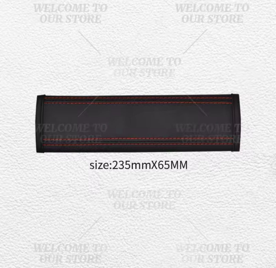 Vauxhall Corsa GSI PU Leather Seatbelt Shoulder Cover Pads Black & Red 2pcs