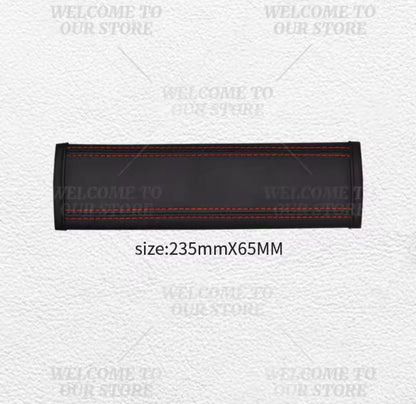 Vauxhall Corsa GSI PU Leather Seatbelt Shoulder Cover Pads Black & Red 2pcs