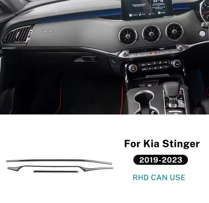 Kia Stinger 2019-2023 Carbon Fibre Passenger Side Centre Dash Trim Overlay RHD