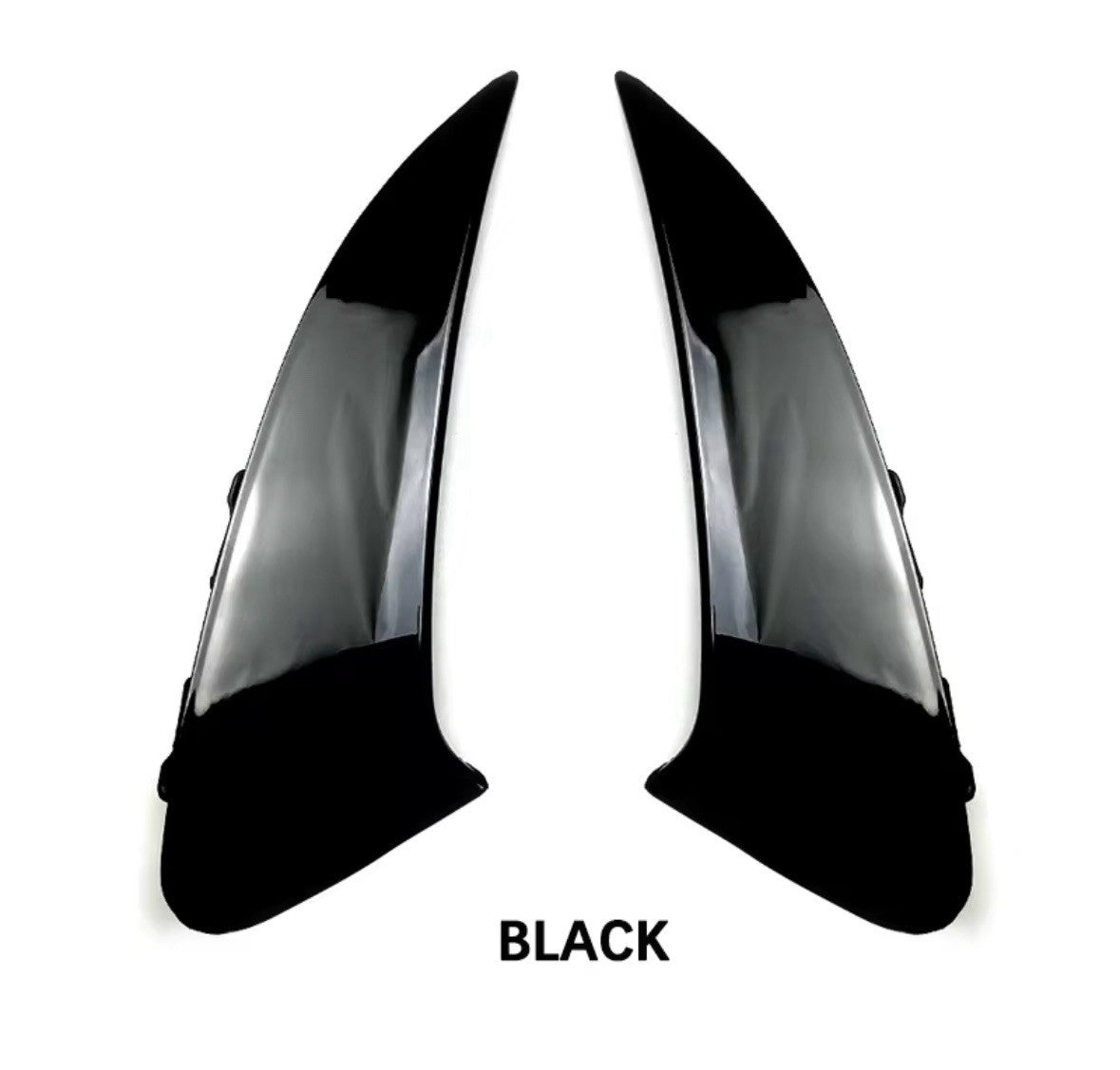 Mercedes CLA C118 2020+ Rear Bumper Grille Vent Canards Gloss Black 2pcs