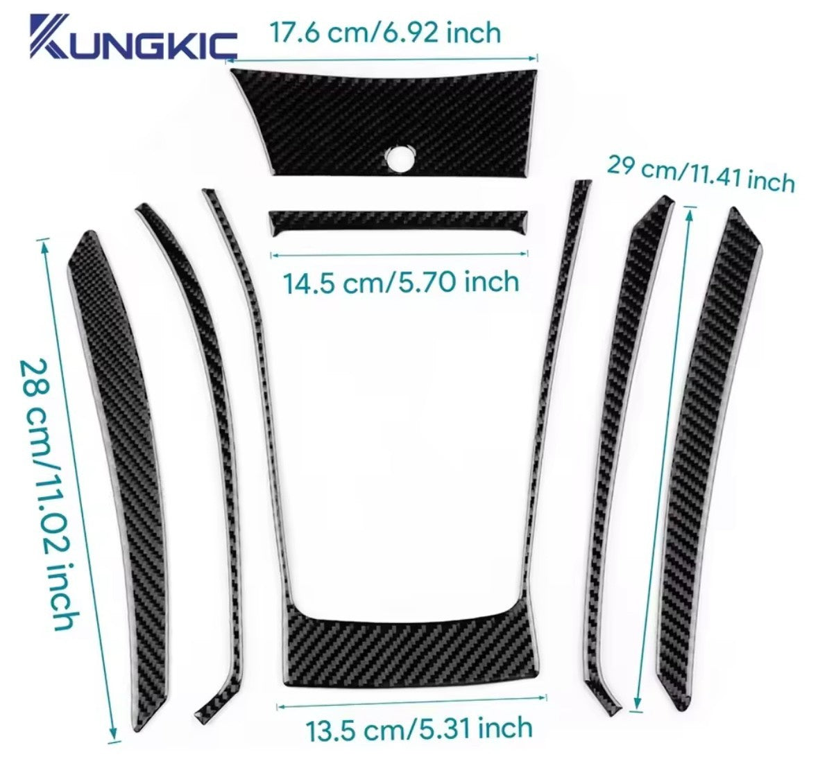 Vauxhall Astra H MK5 2004-2010 Carbon Fibre Centre Console Gear Panel Trim