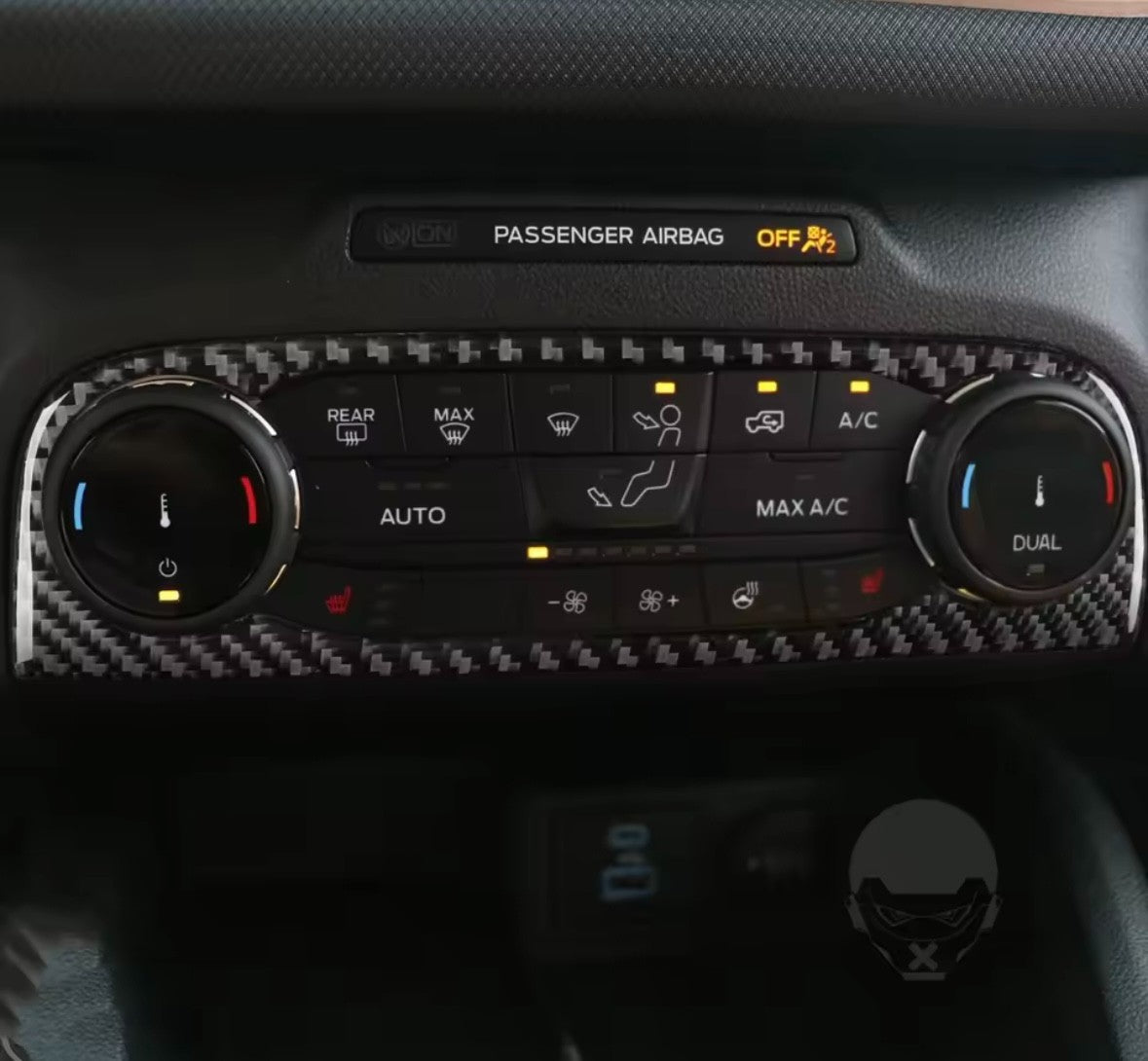 Ford Focus MK4 2018-2021 Carbon Fibre Air Con Control Panel Cover Trim