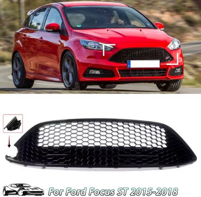 Gloss Black Honeycomb Front Grille For Ford Focus ST MK3.5 2015-2018