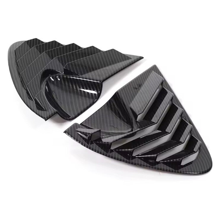 Seat Leon MK2 2008-2012 Carbon Fibre Rear Side Window Louver Vents Covers 2pcs