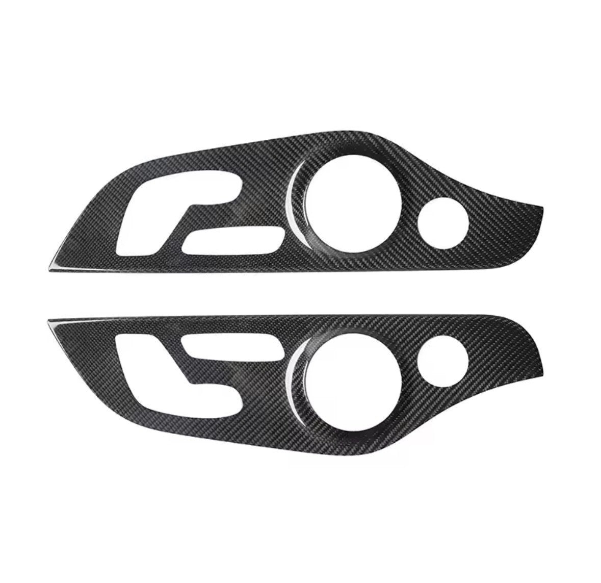 Carbon Fibre Door Card Panel Trim Cover For Mercedes C Class C205 2015-2023 - B