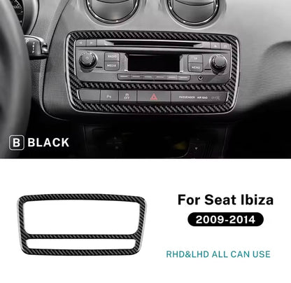 Seat Ibiza 6j 2009-2014 Carbon Fibre Centre Dash Radio CD Panel Surround Trim
