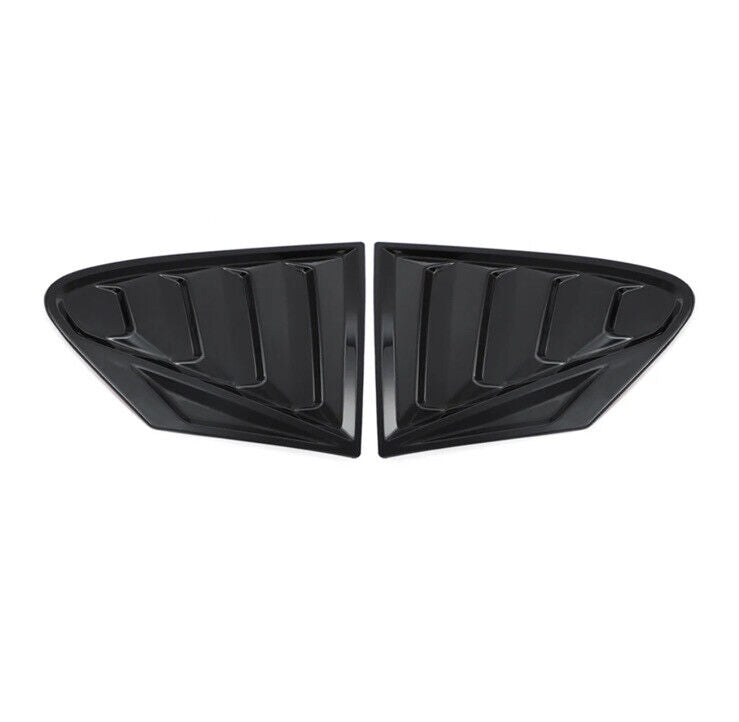 Gloss Black Rear Window Louver Vent Covers For Ford Focus MK4 ST Line 2pcs