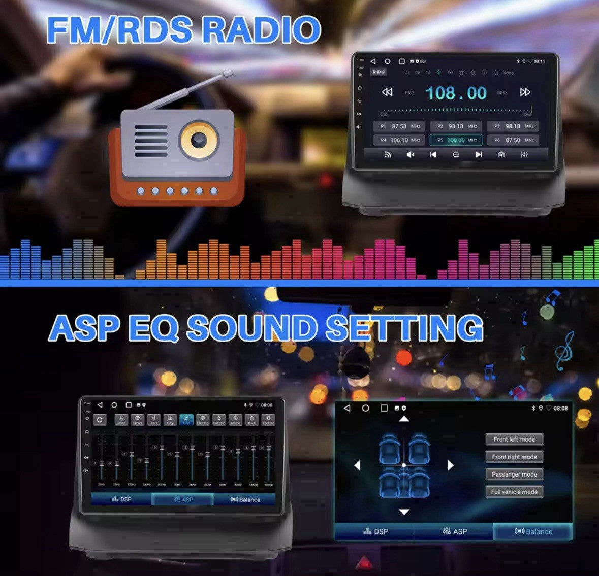 9" Carplay Android Auto Screen Upgrade With Camera For Ford Fiesta MK7 2008-2017