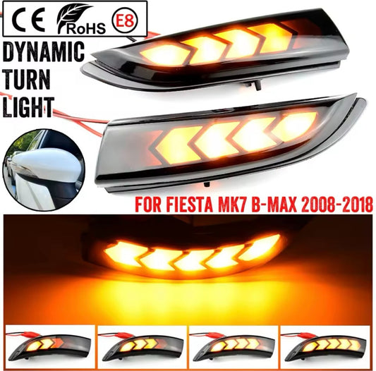 Ford Fiesta MK7 MK7.5 2008-2017 Dynamic LED Sequential Mirror Indicators Smoke