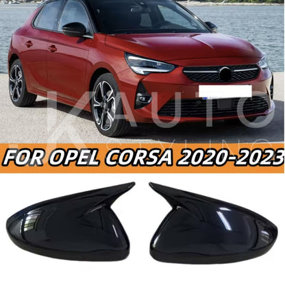 Vauxhall Corsa F 2019-2023 Gloss Black M Style Sport Wing Mirror Caps Covers