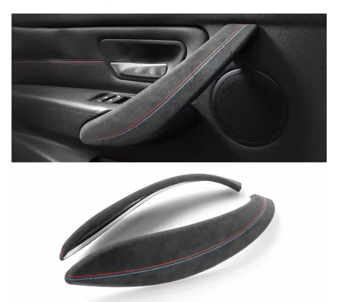 BMW 3 Series F30 F32 F34 2013-2019 Alcantara Interior Door Grab Handle Trim 2pcs