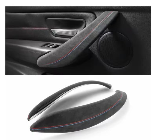 BMW 3 Series F30 F32 F34 2013-2019 Alcantara Interior Door Grab Handle Trim 2pcs