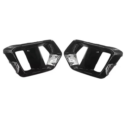 Gloss Black Front Fog Light Surround Trim Inserts For Ford Focus RS MK3.5