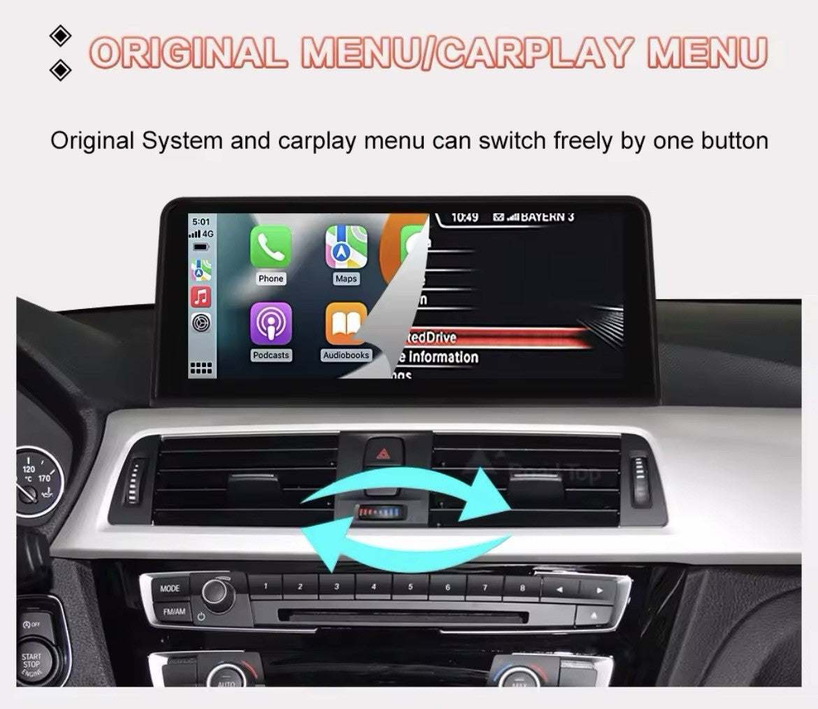 10.25" NBT Linux Screen Upgrade Carplay Android Auto For BMW 3 4 Series 2012-16