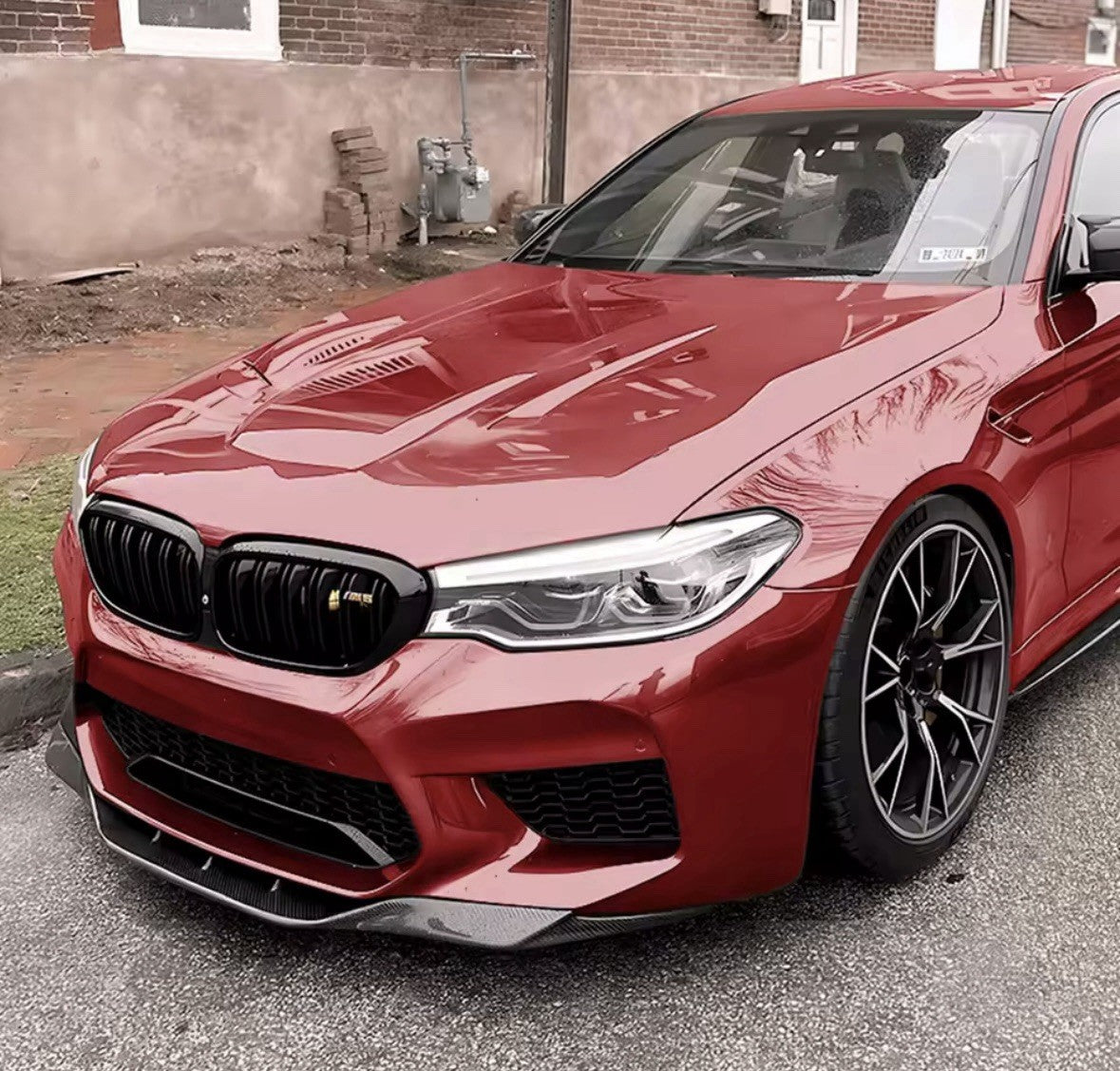 BMW 5 Series M5 F90 2018-2020 Carbon Fibre Front Splitter Kit Large Aero Style