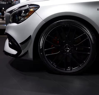 Gloss Black Front Bumper Canards For Mercedes CLA45 AMG C117 X117 2015-2018 4pcs