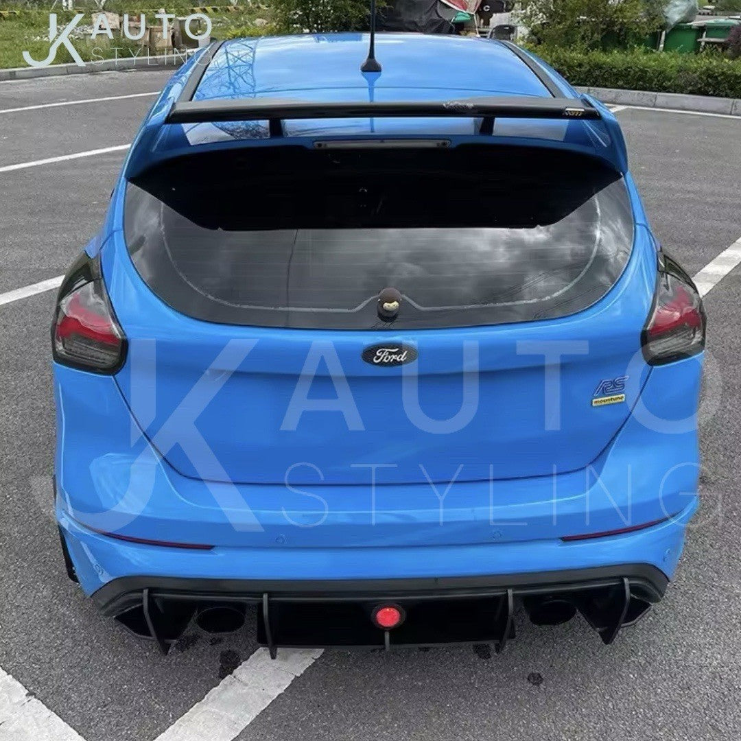 Ford Focus RS MK3 2015-2018 Rear Blade Style Diffuser Body Kit Gloss Black