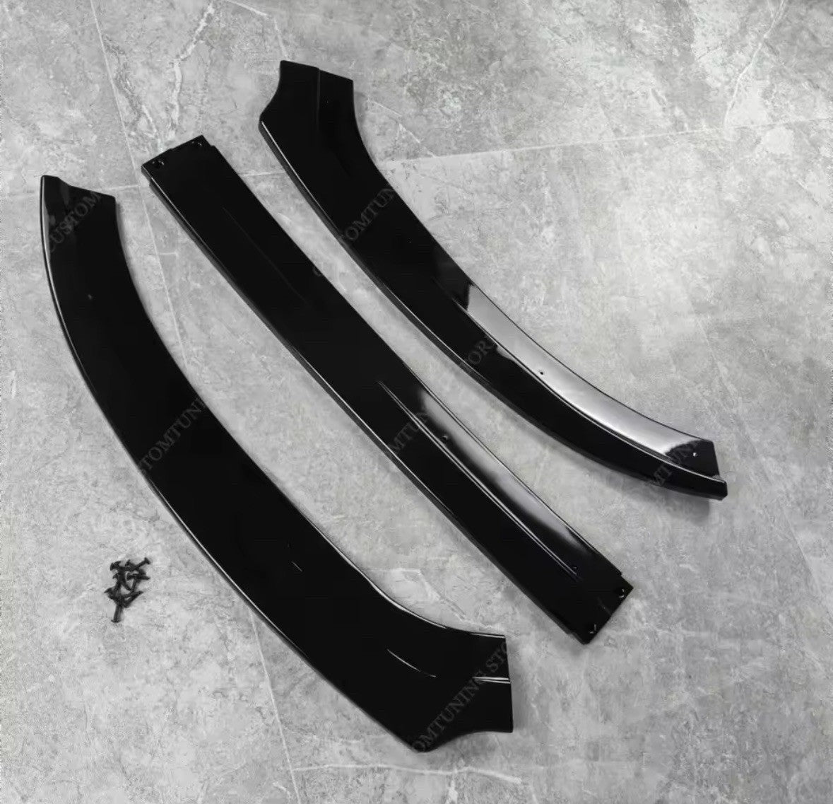 Gloss Black Front Splitter Bumper Lip For Ford Focus RS MK3 2015-2018