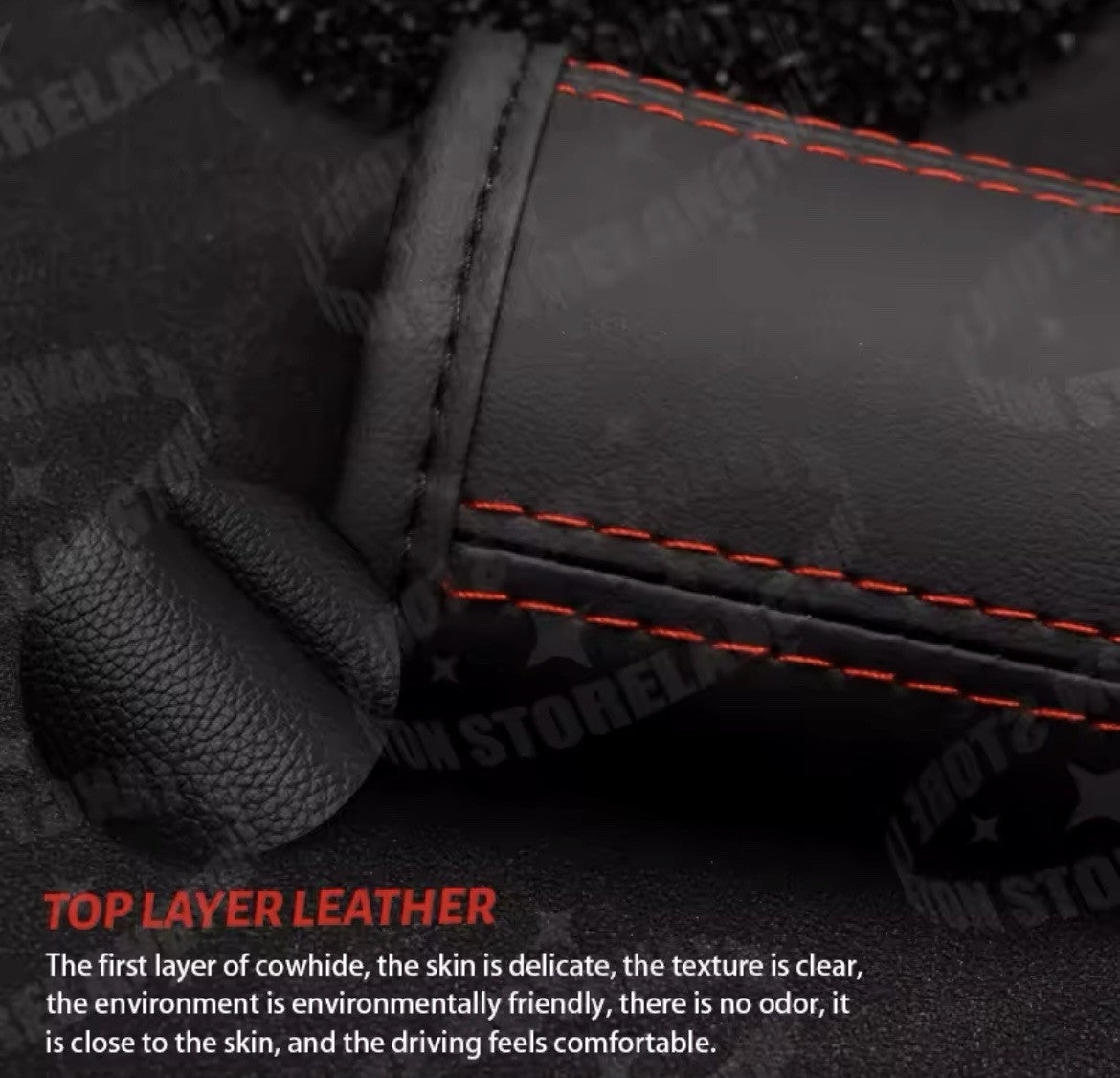 Ford ST Seatbelt Cover Pads For Ford Fiesta Focus Puma ST Black & Red 2pcs