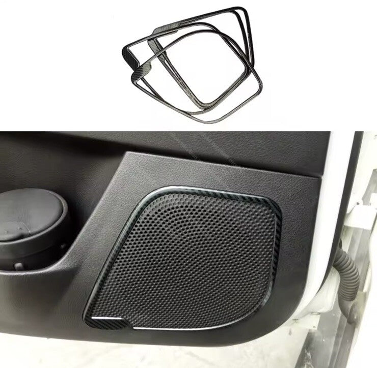 Ford Focus MK3 MK3.5 Carbon Fibre Effect Interior Door Speaker Surrounds 4pcs