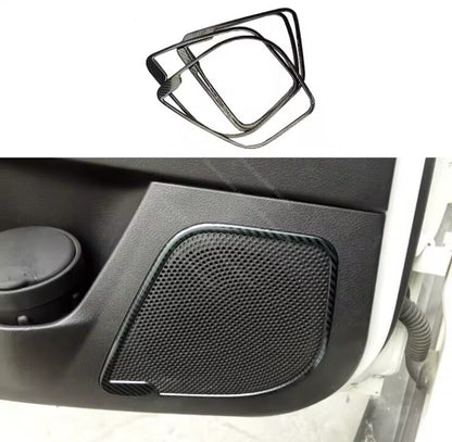 Ford Focus MK3 MK3.5 Carbon Fibre Effect Interior Door Speaker Surrounds 4pcs
