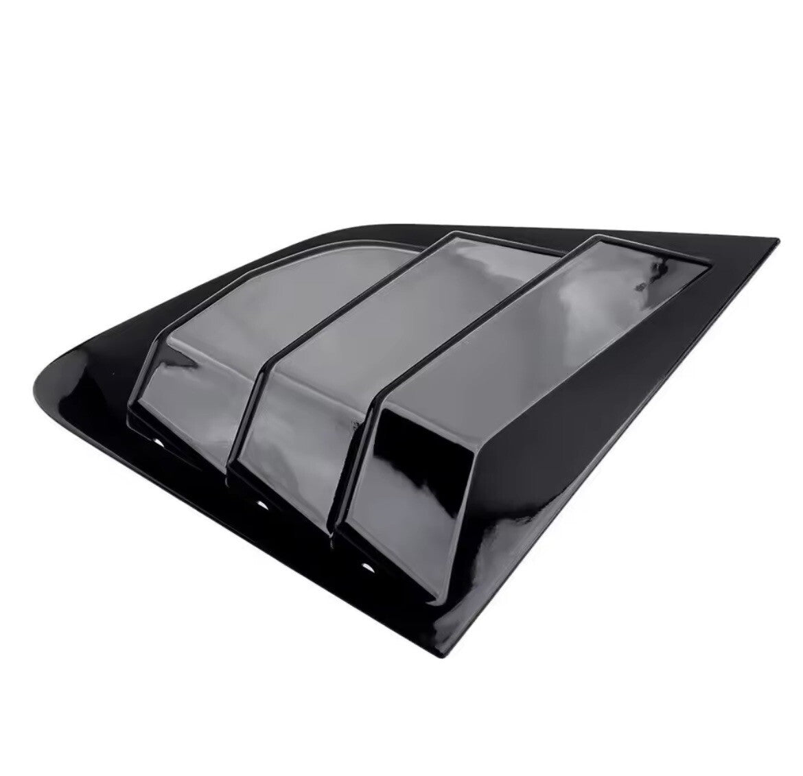 Nissan Qashqai J11 2014-2021 Gloss Black Rear Window Louver Vent Covers 2pcs
