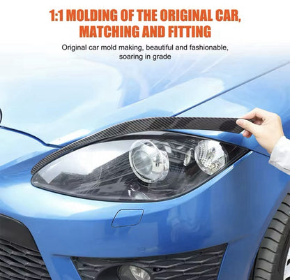 Seat Leon MK2 1P 2008-2012 Soft Carbon Fibre Headlight Eyebrows Eyelids Trim