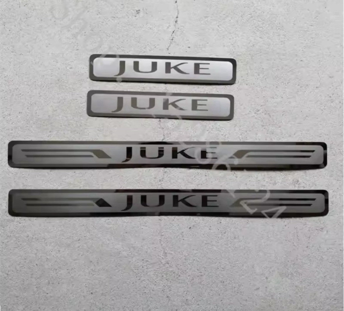 Nissan Juke Stainless Steel Door Sill Scuff Protector Plates Silver 4pcs